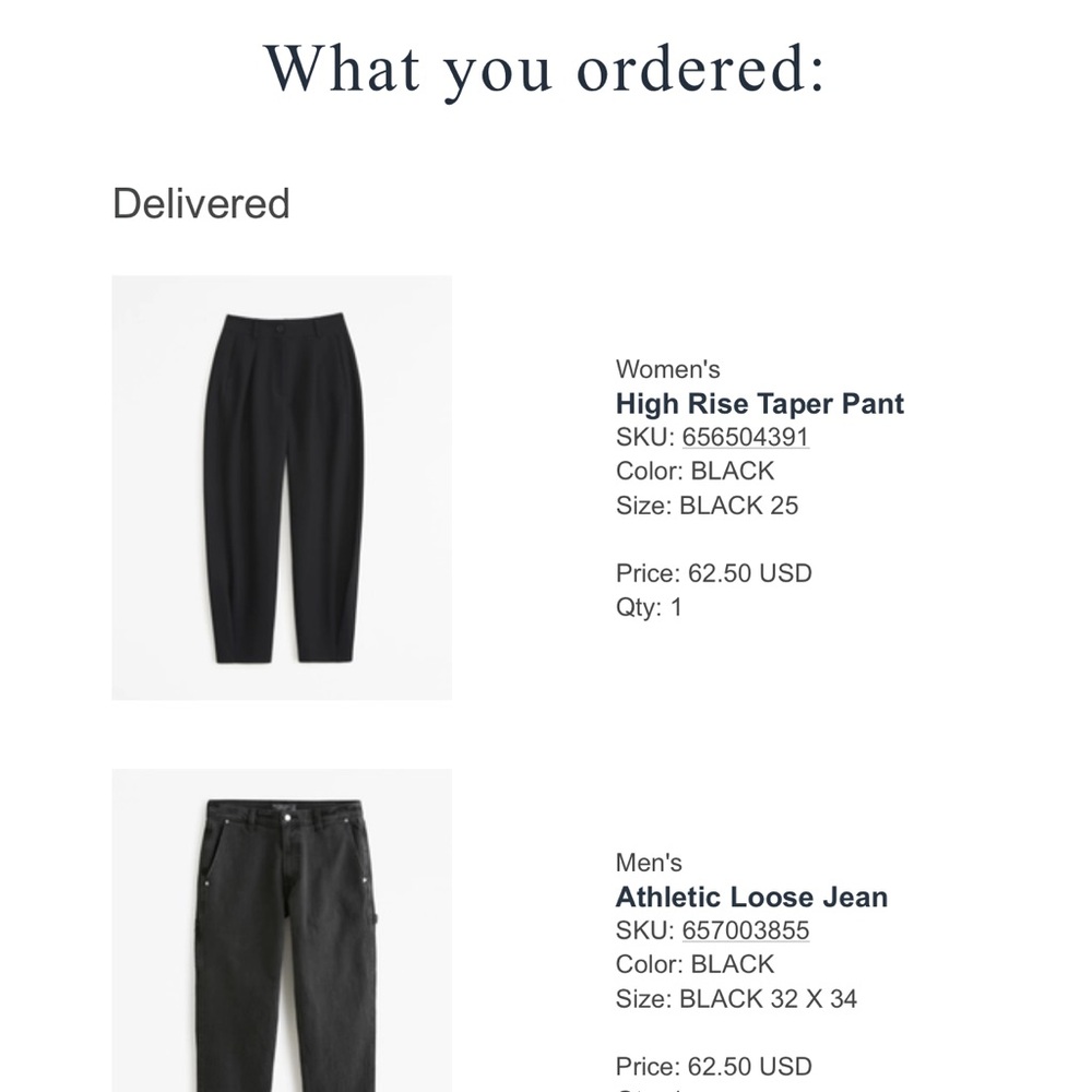 Abercrombie & Fitch High Rise Taper Tailored Pant in Black 25 - Picture 6 of 6